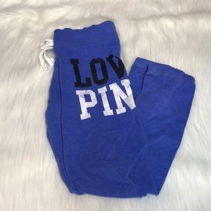 Love Pink Blue Sweatpants